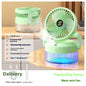 Cooling Desktop Fan USB Charging Humidifying Ice Mist Fan